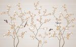 工艺花鸟背景