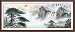 迎客松山水画