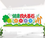 健康四大基石户外文化墙