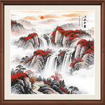 方形山水画
