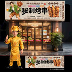 烤串门头 
