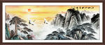迎客松山水装饰画