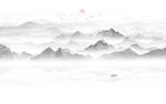 新中式墙绘山水画