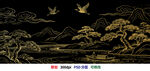 山水古柏线条