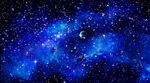 蓝色璀璨星空图