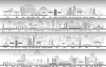 南京城市建筑天际线