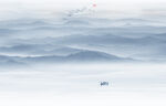 水墨山