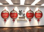 茶叶店茶道茶室馆背景文化墙展板