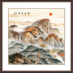 五岳独尊江山如画泰山图