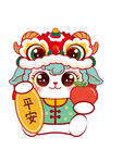 可爱羊 舞狮卡通形象展示