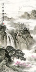 水墨山水间的诗意景致电视背景