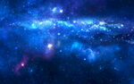 蓝色梦幻宇宙星空背景图