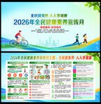 2026全民健康素养宣传月展板