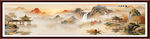 中式意境水墨山水画