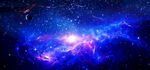 蓝色璀璨星空图