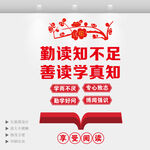 竖版读书校园文化墙