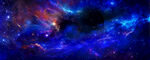 蓝色璀璨星空