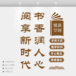 阅读竖版文化墙