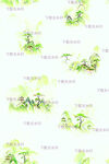 清新水墨风绿植图案背景