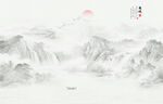 山水意境中国风水墨画