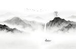 山水水墨画