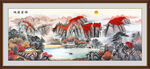 国画鸿运当头 招财山水画