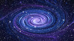 蓝紫色旋涡宇宙星空
