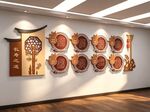 中医养生文化墙展板