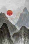 中式意境山水画