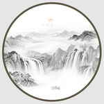 水墨意境山水装饰画