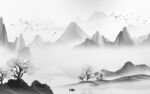 水墨山水意境图
