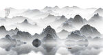 新中式水墨山水画