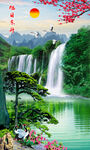 竖幅山水画