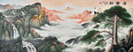 迎客松 国画山水