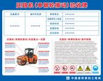 单钢轮压路机施工验收牌