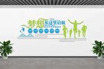梦想起航文化墙