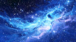 蓝色唯美星空