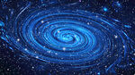 蓝色星空宇宙星系