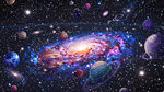 星空星球星系宇航员太空