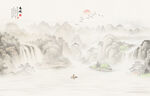 古风背景山水画