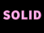 粉色立体文字SOLID展示