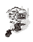 酿酒图 白酒插画