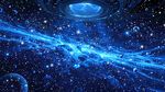 蓝色科技星空
