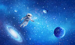 梦幻外太空银河星空宇宙星球背景