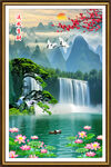 竖幅山水画