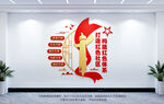 竖版红色物业文化墙