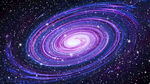 蓝紫色宇宙星空旋涡吊顶天花