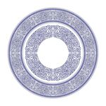 青花瓷青铜器盘纹饰边框无缝纹样