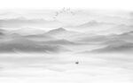 新中式意境山水背景墙