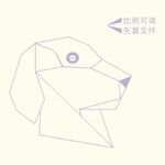 线条狗头